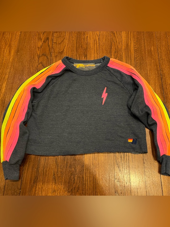Aviator Nation Tops - Aviator Nation Navy Sweatshirt with Pink Lightning Accent